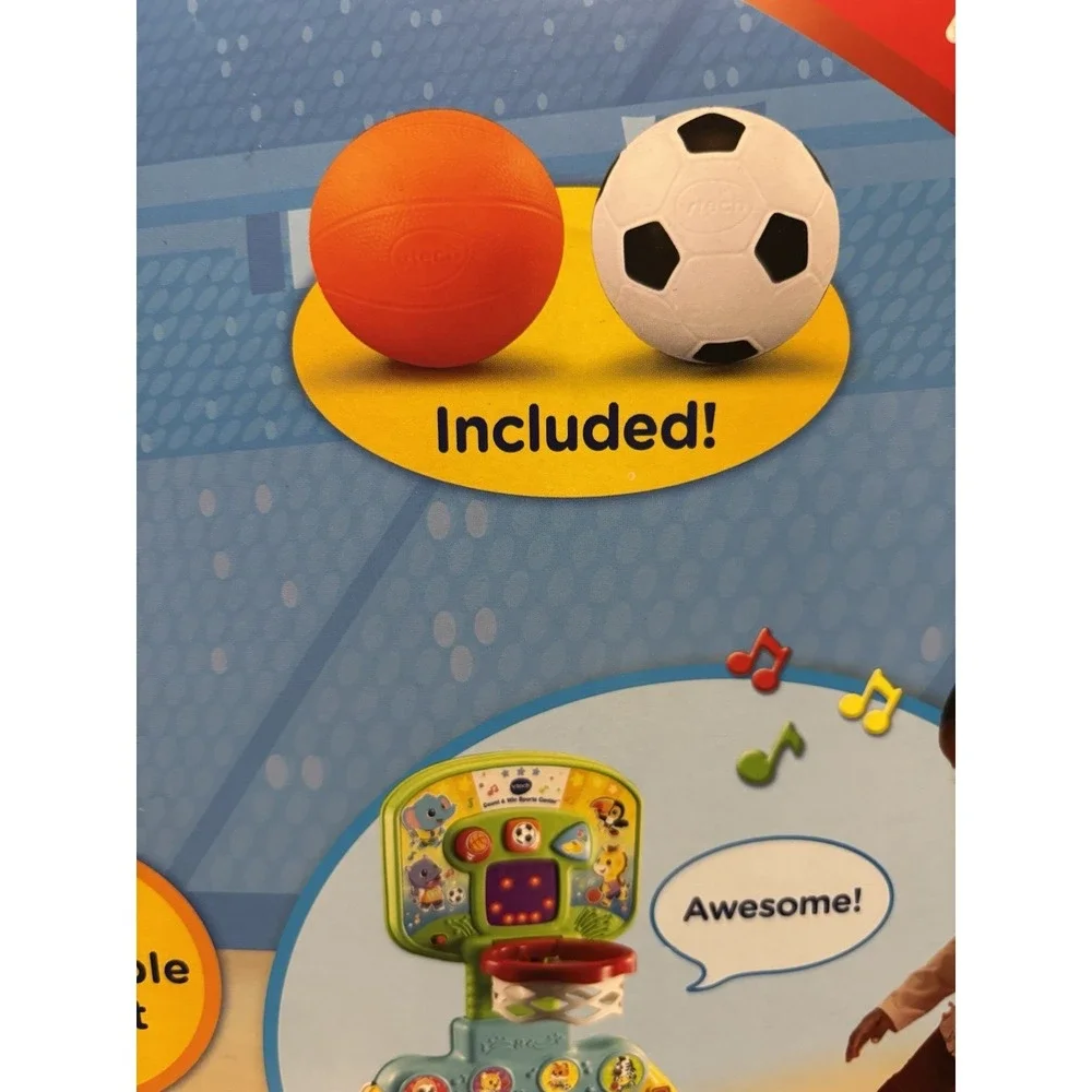 NIP VTech Count & Win Sports Center Basketball Soccer Activity Toy 12-36 Months